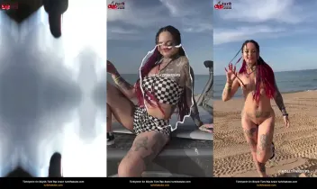 Göksel Dalgalar Kumsalda Çekici Aracın İçinde Çıplak Görüntüler