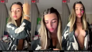 Sütyensiz bikinili yayın ifşa Elanur AYan seyret